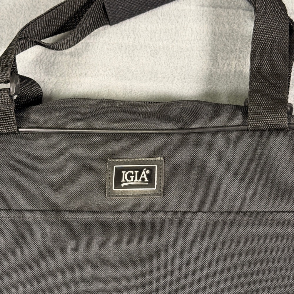 IGIA Black Travel Toiletry Bag Hanging Makeup Organizer Case Canvas